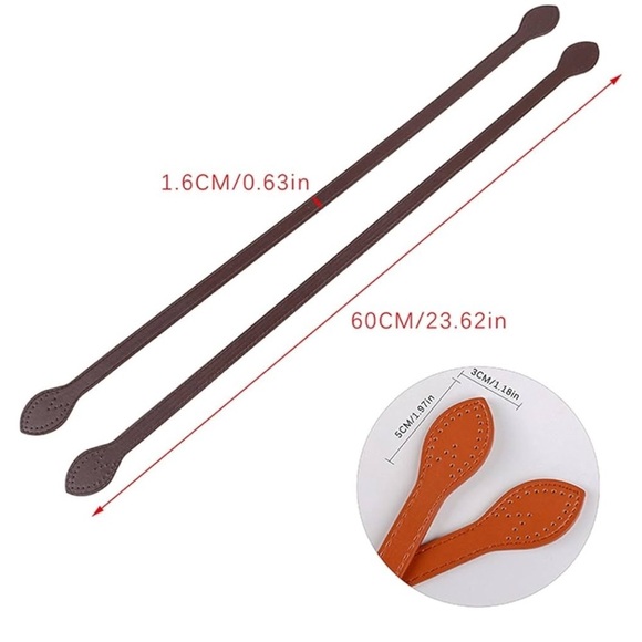 Set of Multicolor PU Leather Bag Handles - Picture 4 of 9